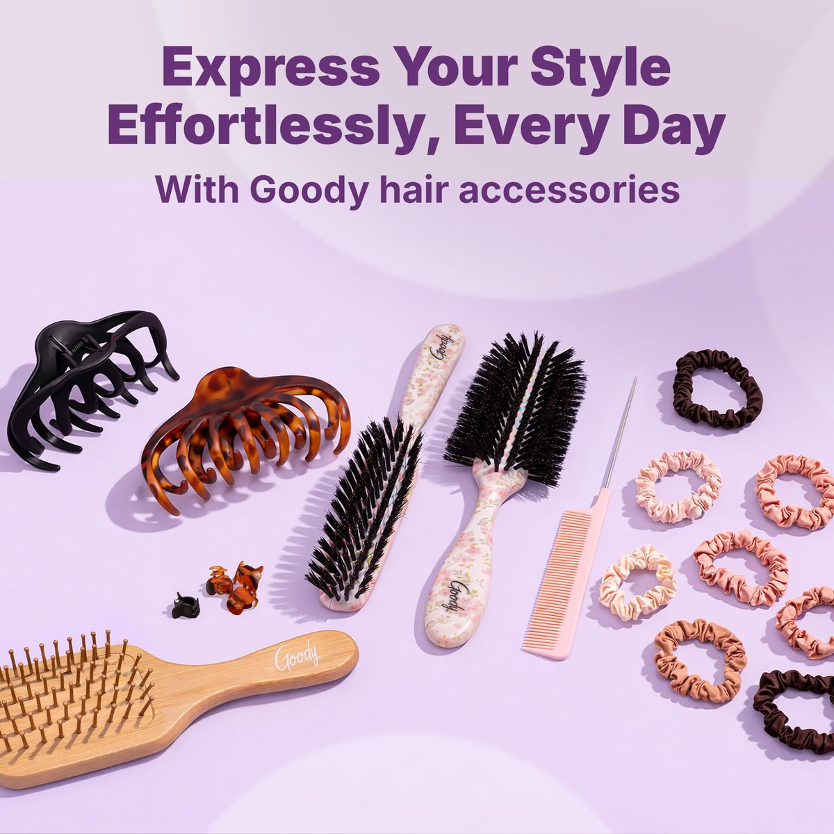 Goody Large Banana Clip Set - Black and Tortoiseshell, 2 Count - Secure, No Crease Hair Clips for All Hair Types - görsel 15