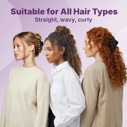 Goody SlideProof Large Hair Clips – Stylish Secure Grip Octopus Claw Clips for Thick Hair, Black & Tortoiseshell, 2 Count