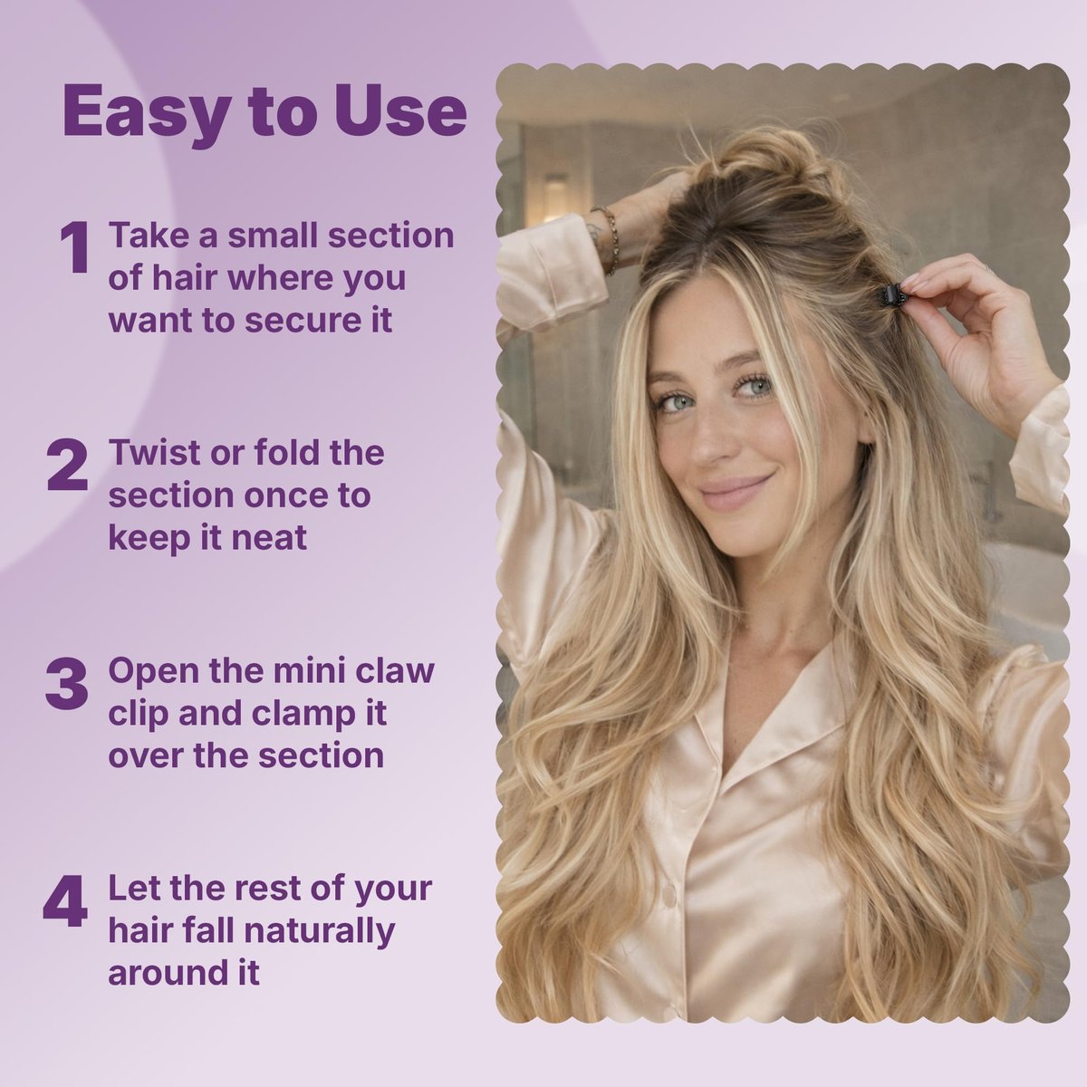 Goody SlideProof Mini Claw Clips – Secure Grip Small Hair Clips for Fine Hair, Black and Tortoiseshell, 16 Count - görsel 13