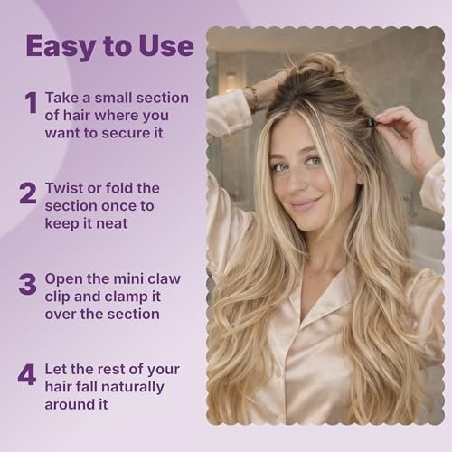 Goody SlideProof Mini Claw Clips – Secure Grip Small Hair Clips for Fine Hair, Black and Tortoiseshell, 16 Count - görsel 14