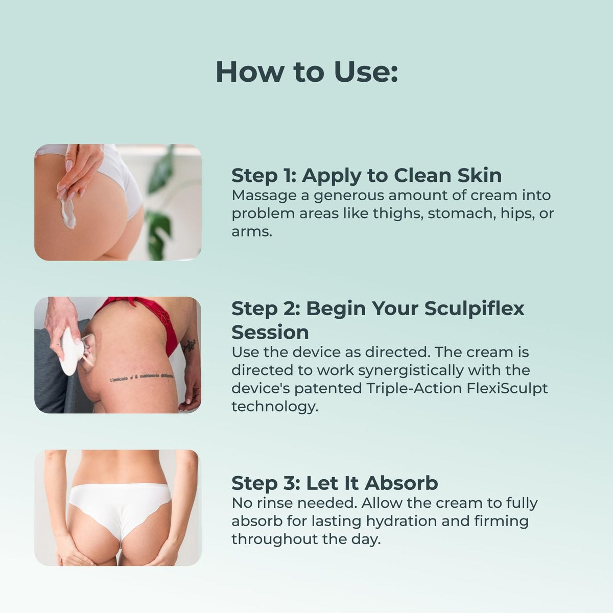 Sculpiflex Anti Cellulite Cream – Lifting & Firming Body Cream for Arms, Stomach, Legs – Smoothing & Hydrating Lightweight Formula for All Skin Types (2.82 oz) Avelisse
