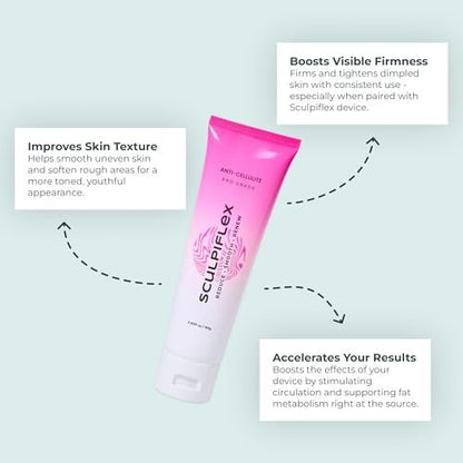Sculpiflex Anti Cellulite Cream – Lifting & Firming Body Cream for Arms, Stomach, Legs – Smoothing & Hydrating Lightweight Formula for All Skin Types (2.82 oz) Avelisse