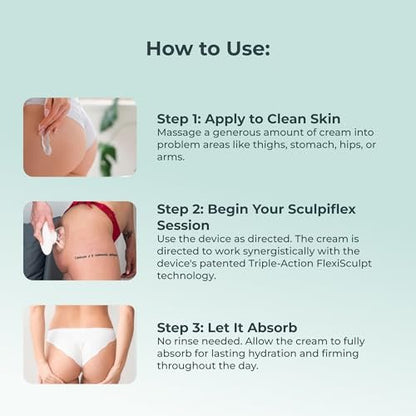 Sculpiflex Anti Cellulite Cream – Lifting & Firming Body Cream for Arms, Stomach, Legs – Smoothing & Hydrating Lightweight Formula for All Skin Types (2.82 oz) Avelisse