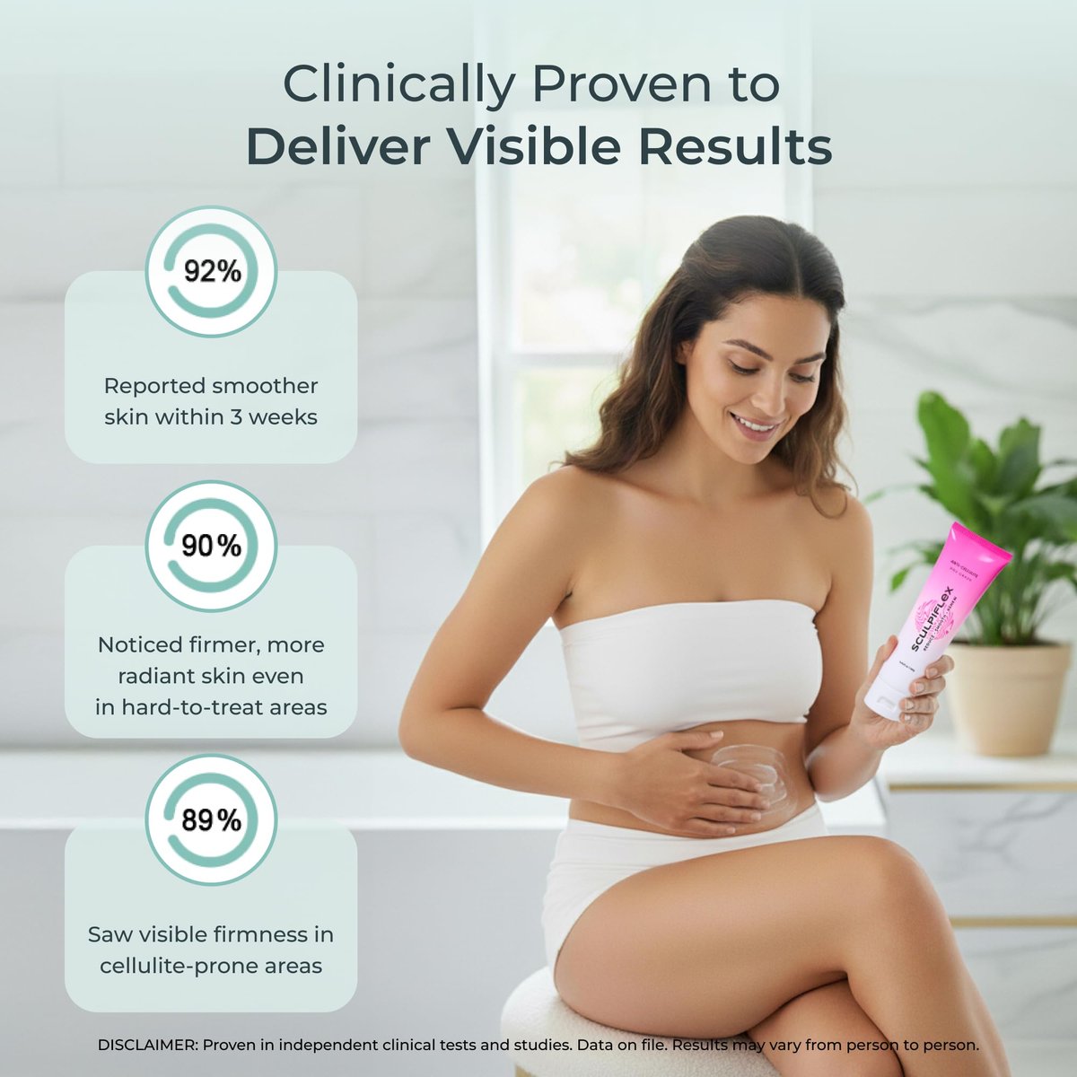 Sculpiflex Anti Cellulite Cream – Lifting & Firming Body Cream for Arms, Stomach, Legs – Smoothing & Hydrating Lightweight Formula for All Skin Types (2.82 oz) Avelisse