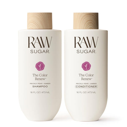 Raw Sugar Shampoo and Conditioner Set - The Color Renew Hair Care Duo, 16 Fl Oz Each, Protects Color, SLS/SLES & Paraben Free, Vegan Avelisse