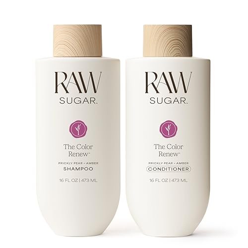 Raw Sugar Shampoo and Conditioner Set - The Color Renew Hair Care Duo, 16 Fl Oz Each, Protects Color, SLS/SLES & Paraben Free, Vegan Avelisse