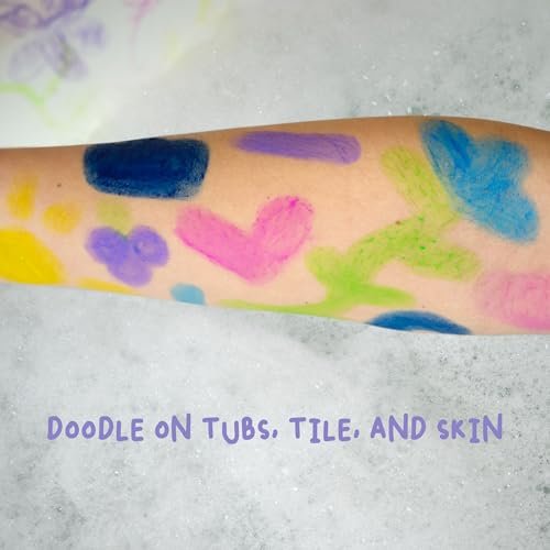 Mr. Bubble Bath Time Body Paints – 6-Color Washable Bath Paint Sticks for Kids, Gentle & Kid-Safe, Scented Colors with Carrying Case - görsel 14