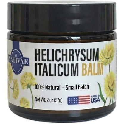 Nativae Helichrysum Balm – Helichrysum Italicum Essential Oil Skin Cream for Bruises, Veins, Burns & Redness – Soothing Healing Moisturizer for Face & Body Avelisse
