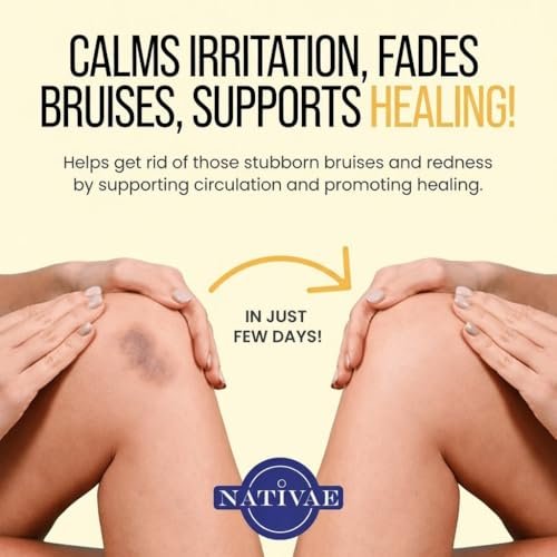 Nativae Helichrysum Balm – Helichrysum Italicum Essential Oil Skin Cream for Bruises, Veins, Burns & Redness – Soothing Healing Moisturizer for Face & Body Avelisse