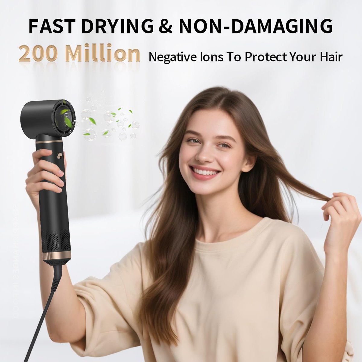 LNSTN 5-in-1 Blow Dryer Brush with Negative Ion Technology for Smooth, Voluminous Hair Avelisse