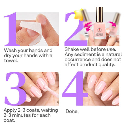 Pink Nail Strengthener Extra Strong – Nail Hardener for Weak, Brittle, Splitting Nails – Long-Lasting Quick Dry Formula with Enhanced Shine (12ML) Avelisse