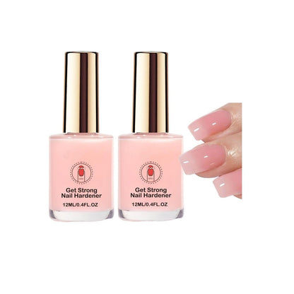 Pink Nail Strengthener Extra Strong – Nail Hardener for Weak, Brittle, Splitting Nails – Long-Lasting Quick Dry Formula with Enhanced Shine (12ML) Avelisse