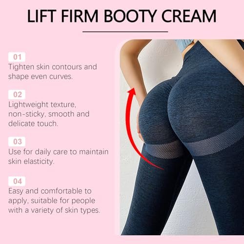 KunMan Butt Tight Lift Cream - Cellulite Cream for Firm, Smooth Booty Skin - Tighten Leg Skin, Reduce Loose & Crepey - Bum Mask for Booty, Thighs, Belly & Arms (3.38 fl oz) - görsel 6