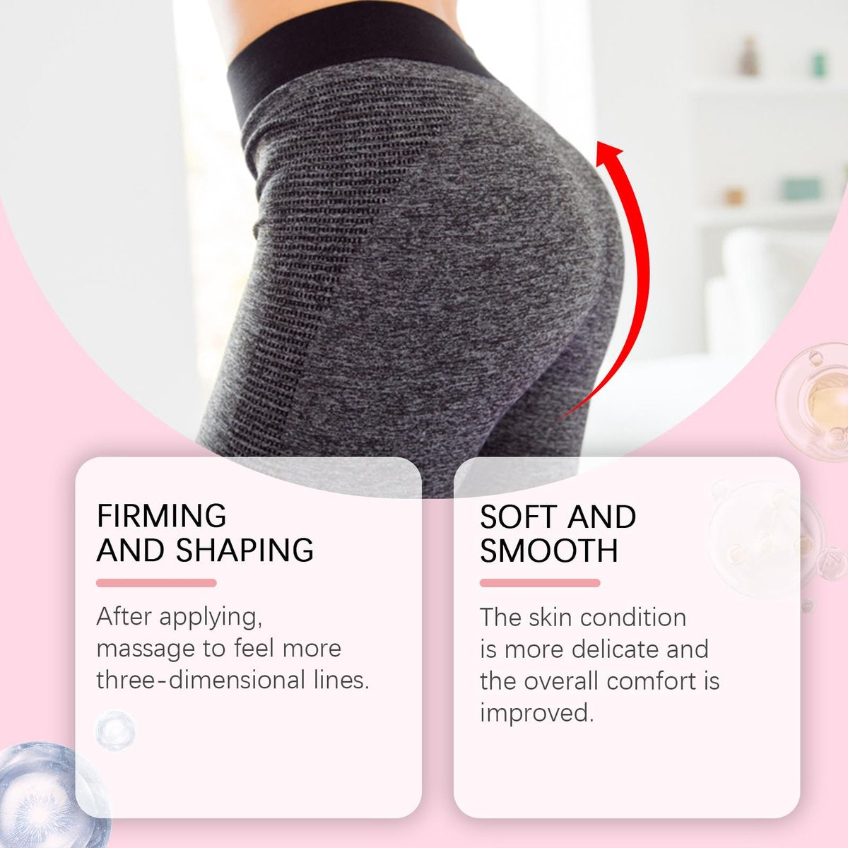 KunMan Butt Tight Lift Cream - Cellulite Cream for Firm, Smooth Booty Skin - Tighten Leg Skin, Reduce Loose & Crepey - Bum Mask for Booty, Thighs, Belly & Arms (3.38 fl oz) - görsel 9