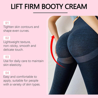 KunMan Butt Tight Lift Cream - Cellulite Cream for Firm, Smooth Booty Skin - Tighten Leg Skin, Reduce Loose & Crepey - Bum Mask for Booty, Thighs, Belly & Arms (3.38 fl oz)