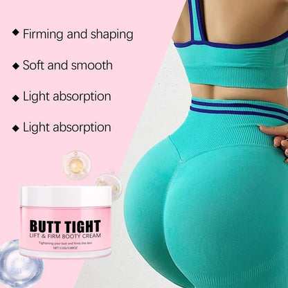 KunMan Butt Tight Lift Cream - Cellulite Cream for Firm, Smooth Booty Skin - Tighten Leg Skin, Reduce Loose & Crepey - Bum Mask for Booty, Thighs, Belly & Arms (3.38 fl oz)