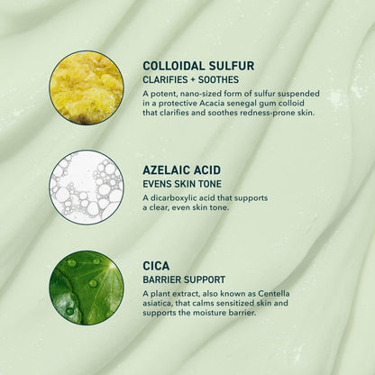 Prequel Skin Redness Reform Sulfur Cleanser – Calming Face Wash with Azelaic Acid & Colloidal Sulfur for Redness & Discomfort – Dermatologist-Developed – 6.5 oz