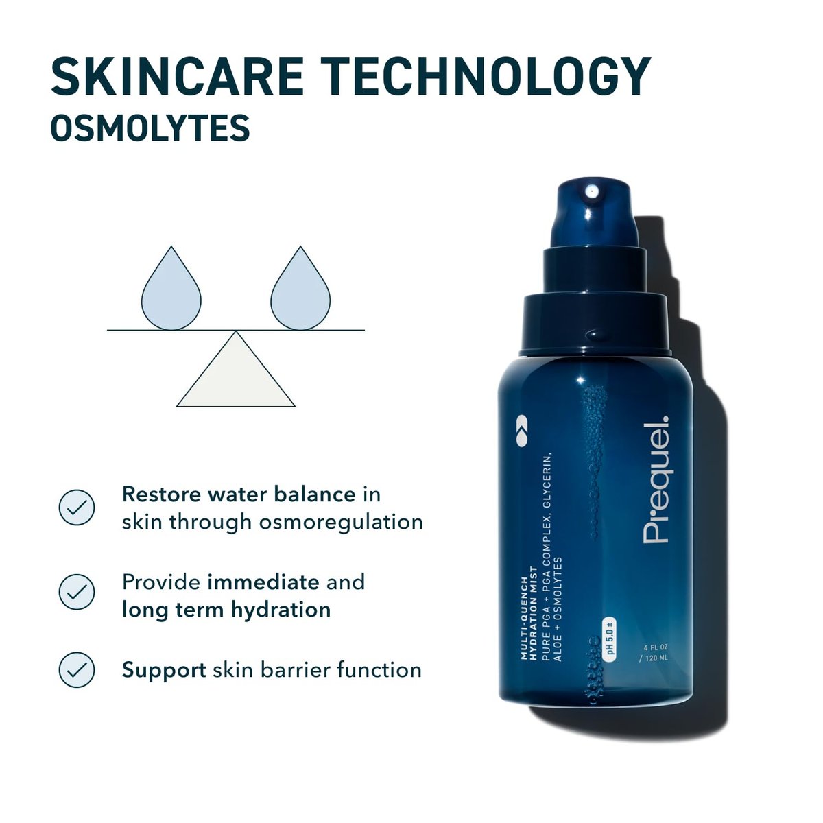 Prequel Skin Multi-Quench Hydration Mist – Moisturizing Face Spray with Plumping PGA Complex, Glycerin, Aloe & Niacinamide – Hydrating Facial Mist for Smoother, Supple Skin - görsel 5
