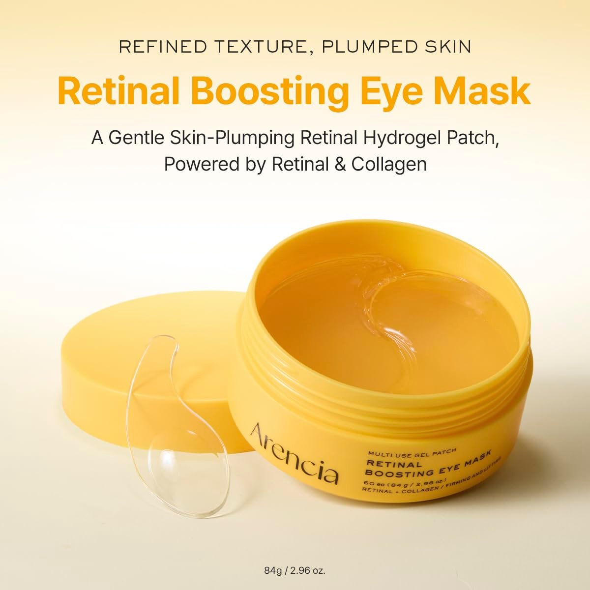 ARENCIA Retinal Boosting Eye Patch – Hydrogel Under Eye Mask with Peptides for Dark Circles, Puffiness & Fine Lines (60 Patches) Avelisse