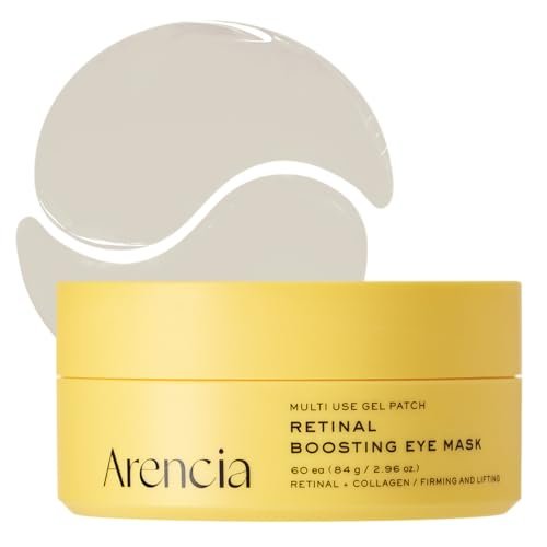 ARENCIA Retinal Boosting Eye Patch – Hydrogel Under Eye Mask with Peptides for Dark Circles, Puffiness & Fine Lines (60 Patches) Avelisse