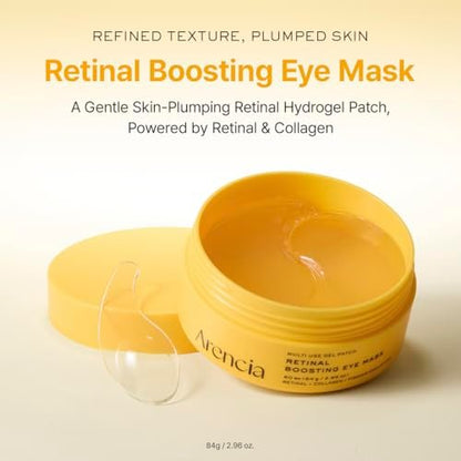 ARENCIA Retinal Boosting Eye Patch – Hydrogel Under Eye Mask with Peptides for Dark Circles, Puffiness & Fine Lines (60 Patches) Avelisse