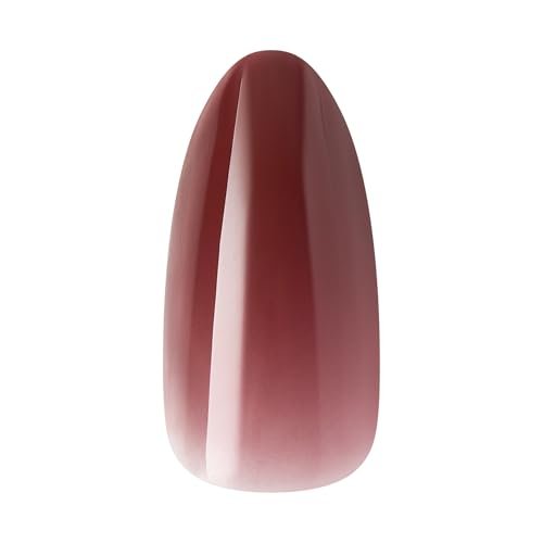KISS Press On Nails Pinot Noir - Red Almond Medium Size with Glue - görsel 10