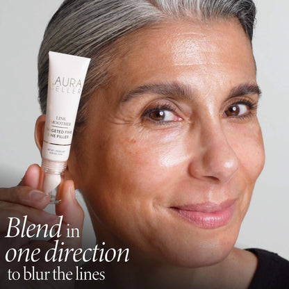 LAURA GELLER Line Smoother Targeted Fine Line Blurring Primer | Wrinkles & Pores, Subtly Tinted, with Vitamin C & Niacinamide for Mature Skin Avelisse