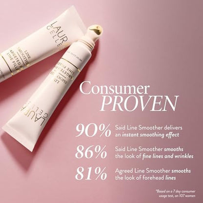 LAURA GELLER Line Smoother Targeted Fine Line Blurring Primer | Wrinkles & Pores, Subtly Tinted, with Vitamin C & Niacinamide for Mature Skin Avelisse