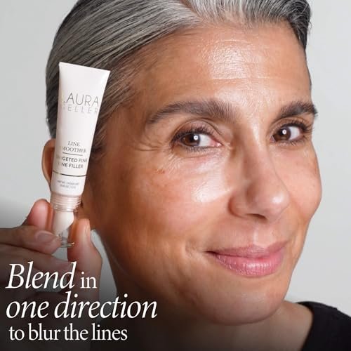 LAURA GELLER Line Smoother Targeted Fine Line Blurring Primer | Wrinkles & Pores, Subtly Tinted, with Vitamin C & Niacinamide for Mature Skin Avelisse
