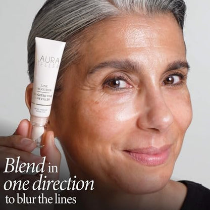LAURA GELLER Line Smoother Targeted Fine Line Blurring Primer | Wrinkles & Pores, Subtly Tinted, with Vitamin C & Niacinamide for Mature Skin Avelisse
