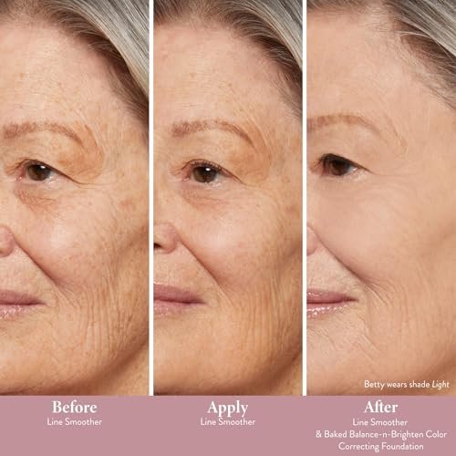LAURA GELLER Line Smoother Targeted Fine Line Blurring Primer | Wrinkles & Pores, Subtly Tinted, with Vitamin C & Niacinamide for Mature Skin Avelisse