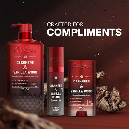 Old Spice Cologne Mist for Men – The Spice Alchemist Collection, Cashmere + Vanilla Wood, 3.8 oz