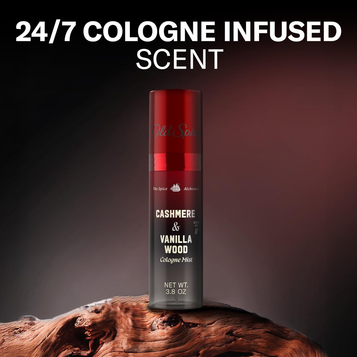 Old Spice Cologne Mist for Men – The Spice Alchemist Collection, Cashmere + Vanilla Wood, 3.8 oz - görsel 3