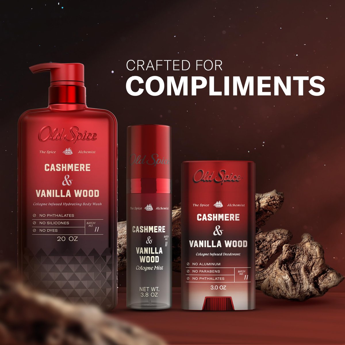 Old Spice Cologne Mist for Men – The Spice Alchemist Collection, Cashmere + Vanilla Wood, 3.8 oz - görsel 17