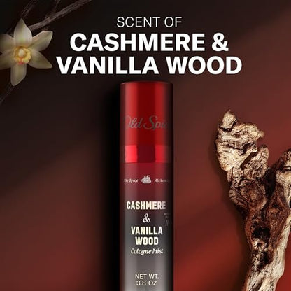 Old Spice Cologne Mist for Men – The Spice Alchemist Collection, Cashmere + Vanilla Wood, 3.8 oz