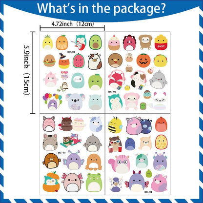 70 Pcs Cute Animal Theme Temporary Tattoos for Kids Party Favors, Goodie Bag Fillers, Body Art Stickers