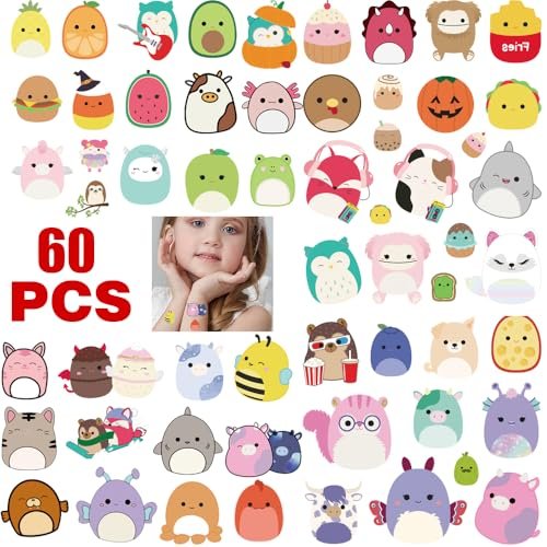 70 Pcs Cute Animal Theme Temporary Tattoos for Kids Party Favors, Goodie Bag Fillers, Body Art Stickers - görsel 4