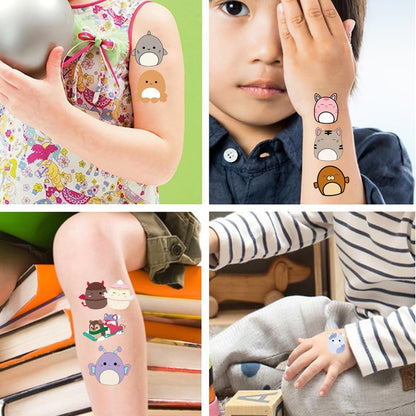 70 Pcs Cute Animal Theme Temporary Tattoos for Kids Party Favors, Goodie Bag Fillers, Body Art Stickers