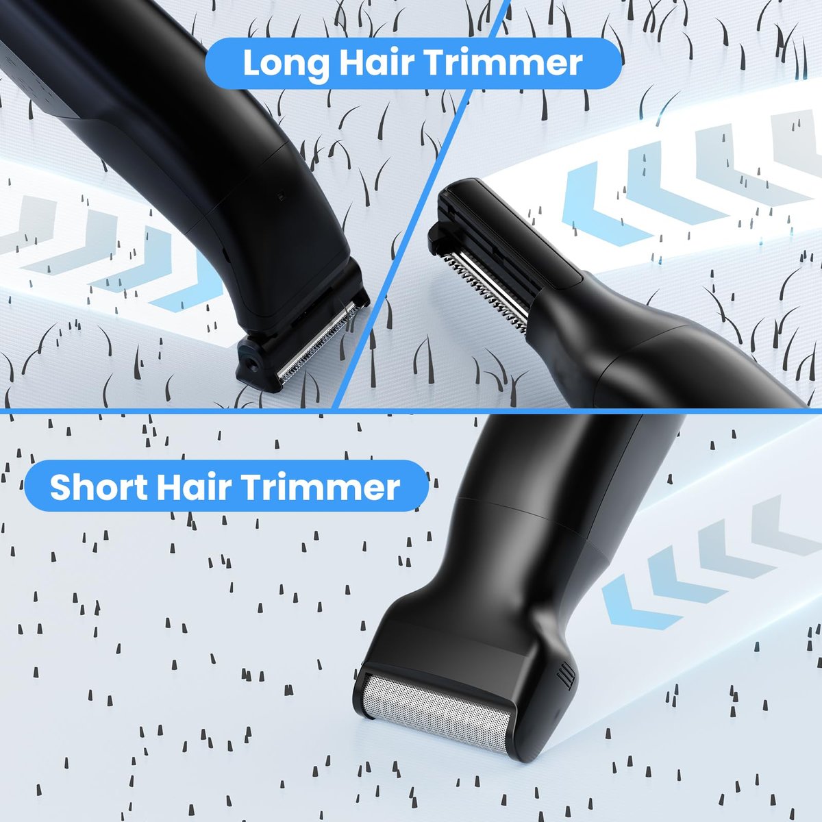 MAXGROOM Body Hair Trimmer for Men – 3-in-1 Groin, Pubic & Ball Trimmer with Skin Safe No-Nick Blades, IPX6 Waterproof Wet/Dry Electric Shaver for Chest, Underarms, Legs, USB-C Rechargeable Grooming Kit (Black) Avelisse