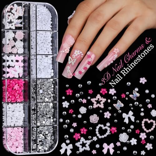 Teenitor Acrylic Nail Kit with Clear Coffin Nail Tips, Nail Charms, Gems, Stickers, Brushes, Dotting Tools, and Stand - DIY Press On Nails Kit for Beginners and Professionals Avelisse
