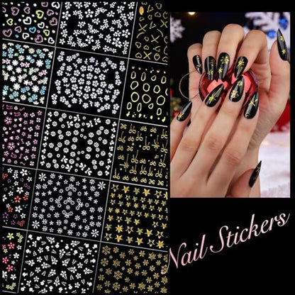 Teenitor Acrylic Nail Kit with Clear Coffin Nail Tips, Nail Charms, Gems, Stickers, Brushes, Dotting Tools, and Stand - DIY Press On Nails Kit for Beginners and Professionals Avelisse