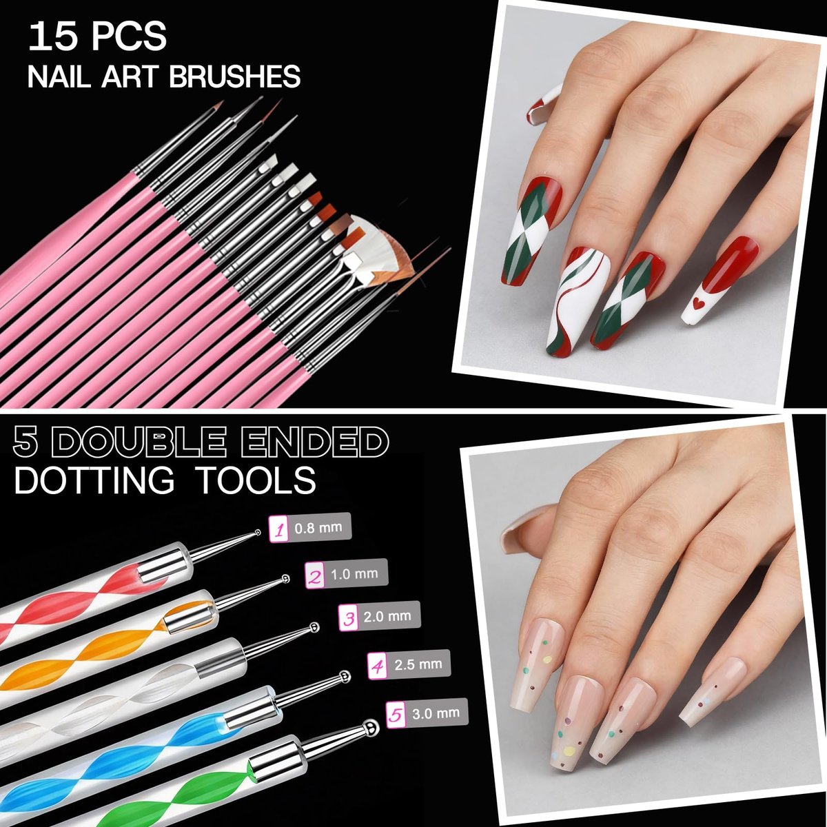 Teenitor Acrylic Nail Kit with Clear Coffin Nail Tips, Nail Charms, Gems, Stickers, Brushes, Dotting Tools, and Stand - DIY Press On Nails Kit for Beginners and Professionals Avelisse