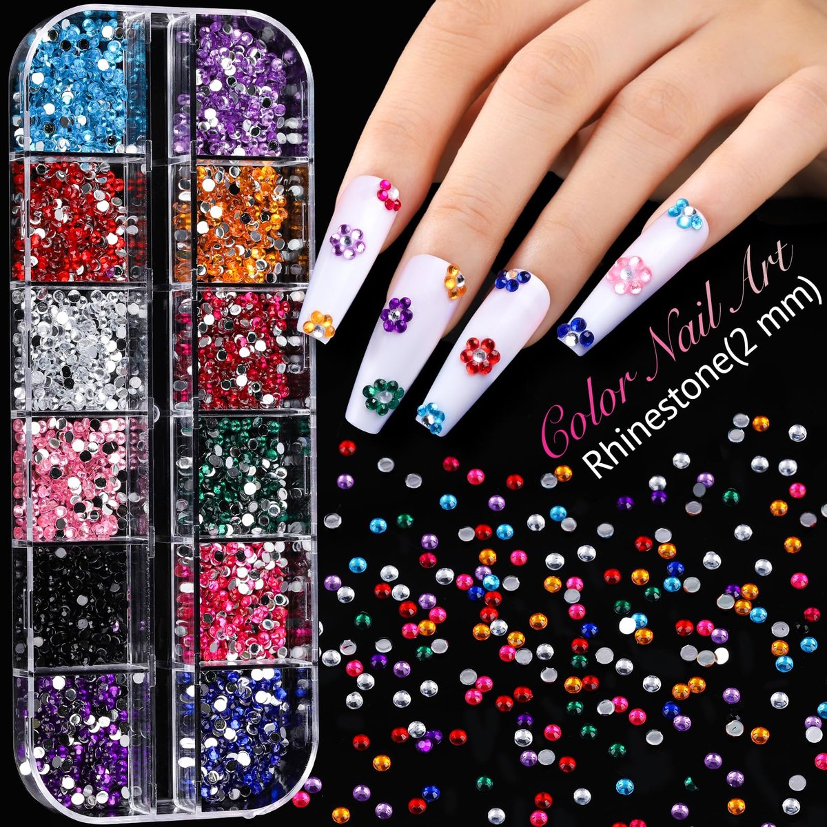 Teenitor Acrylic Nail Kit with Clear Coffin Nail Tips, Nail Charms, Gems, Stickers, Brushes, Dotting Tools, and Stand - DIY Press On Nails Kit for Beginners and Professionals Avelisse