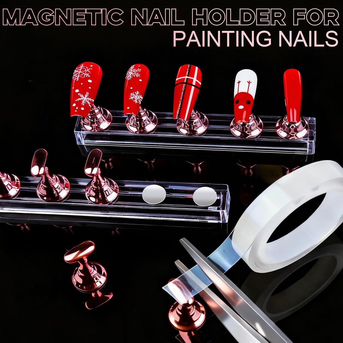 Teenitor Acrylic Nail Kit with Clear Coffin Nail Tips, Nail Charms, Gems, Stickers, Brushes, Dotting Tools, and Stand - DIY Press On Nails Kit for Beginners and Professionals Avelisse