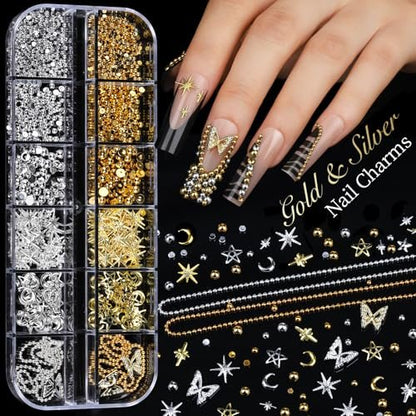 Teenitor Acrylic Nail Kit with Clear Coffin Nail Tips, Nail Charms, Gems, Stickers, Brushes, Dotting Tools, and Stand - DIY Press On Nails Kit for Beginners and Professionals Avelisse