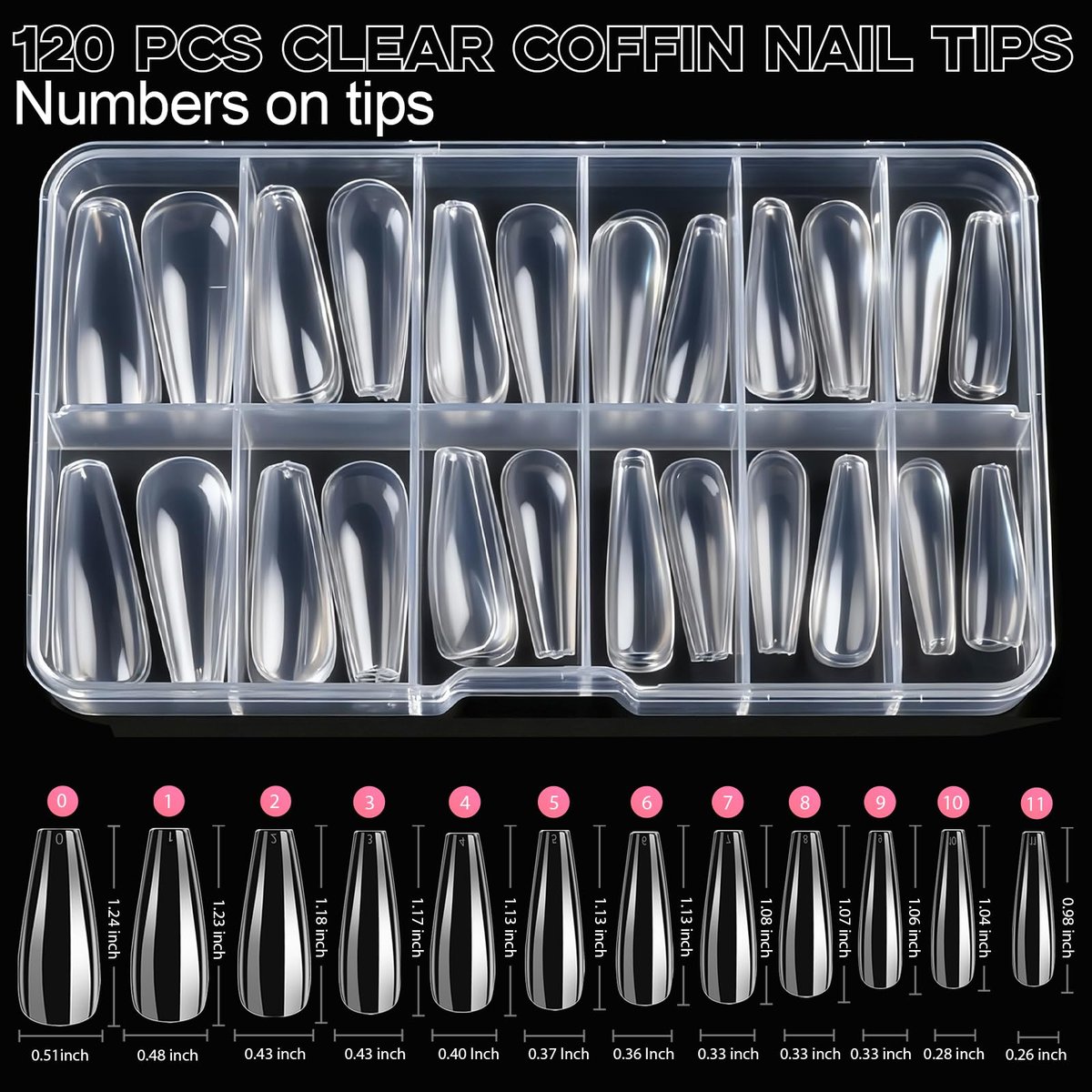 Teenitor Acrylic Nail Kit with Clear Coffin Nail Tips, Nail Charms, Gems, Stickers, Brushes, Dotting Tools, and Stand - DIY Press On Nails Kit for Beginners and Professionals Avelisse