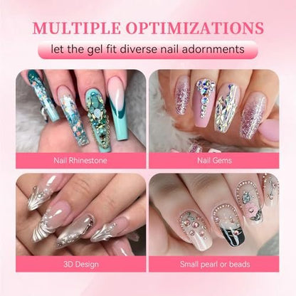 COLOURSMILE 30ML Super Strong Nail Rhinestone Glue - UV/LED Lamp Curing Adhesive Gel for 3D Nail Art Gems, Diamonds, Charms & Decorations | Salon & DIY Manicure Beauty Gift