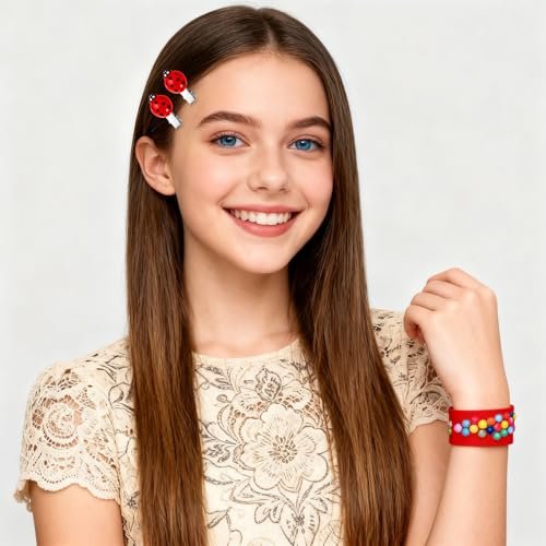 20 Pcs Ladybug Hair Clips – Cute Red Lady Bug Barrettes for Cosplay, Themed Parties & Everyday Fun - görsel 10