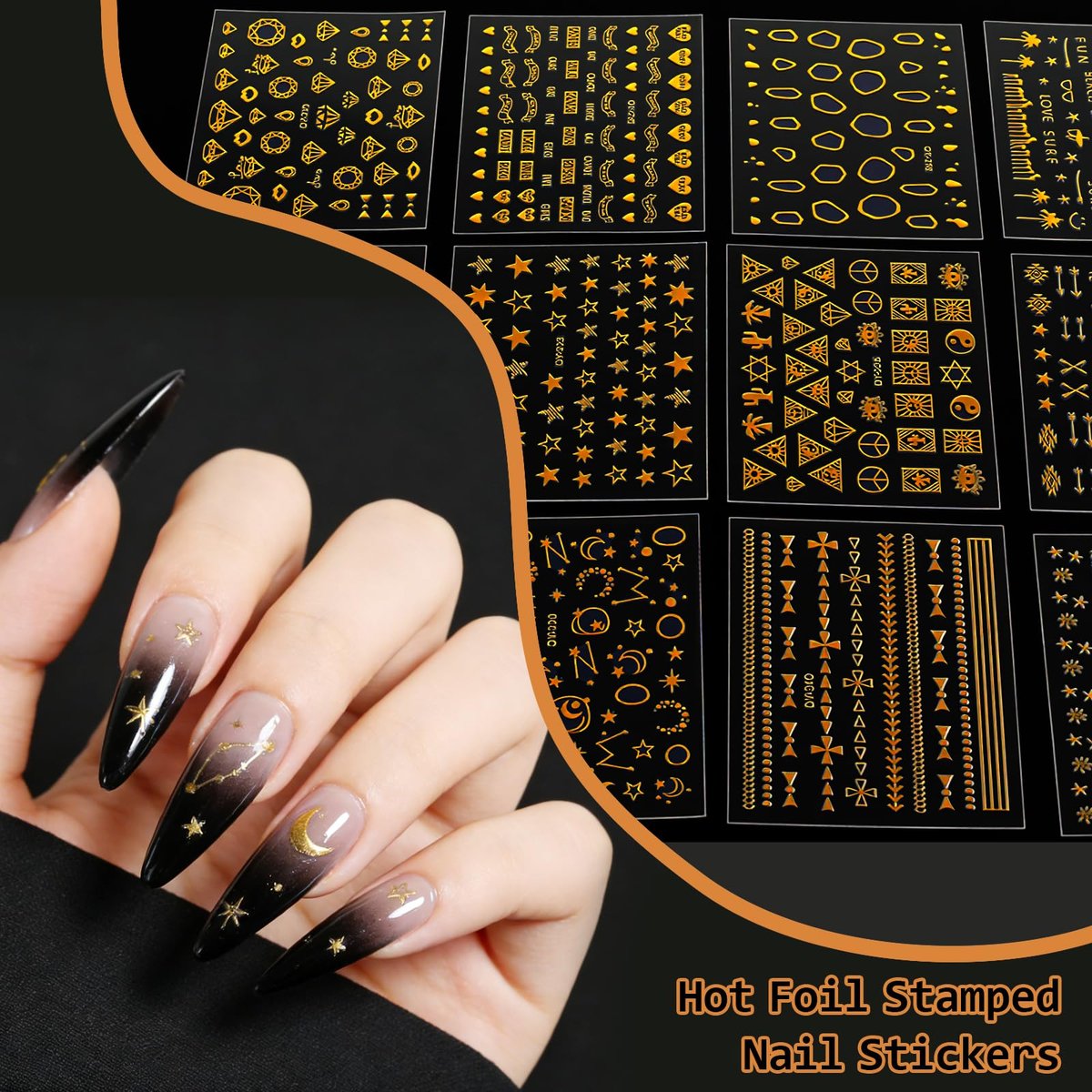 90 Sheets 3D Floral Nail Art Stickers - Self-Adhesive Vinyl Decals for Women & Girls - görsel 7