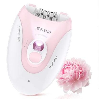Smooth Glide Epilator for Women – 2 Speeds, 36 Tweezers, LED Light & Massage Pad, Rechargeable Facial Hair Removal Device for Bikini, Arms, Legs, and Face Avelisse